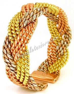 Bracelet magnétique en cuivre et laiton et alu