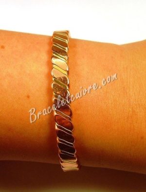 Bracelet en cuivre avec bande laiton